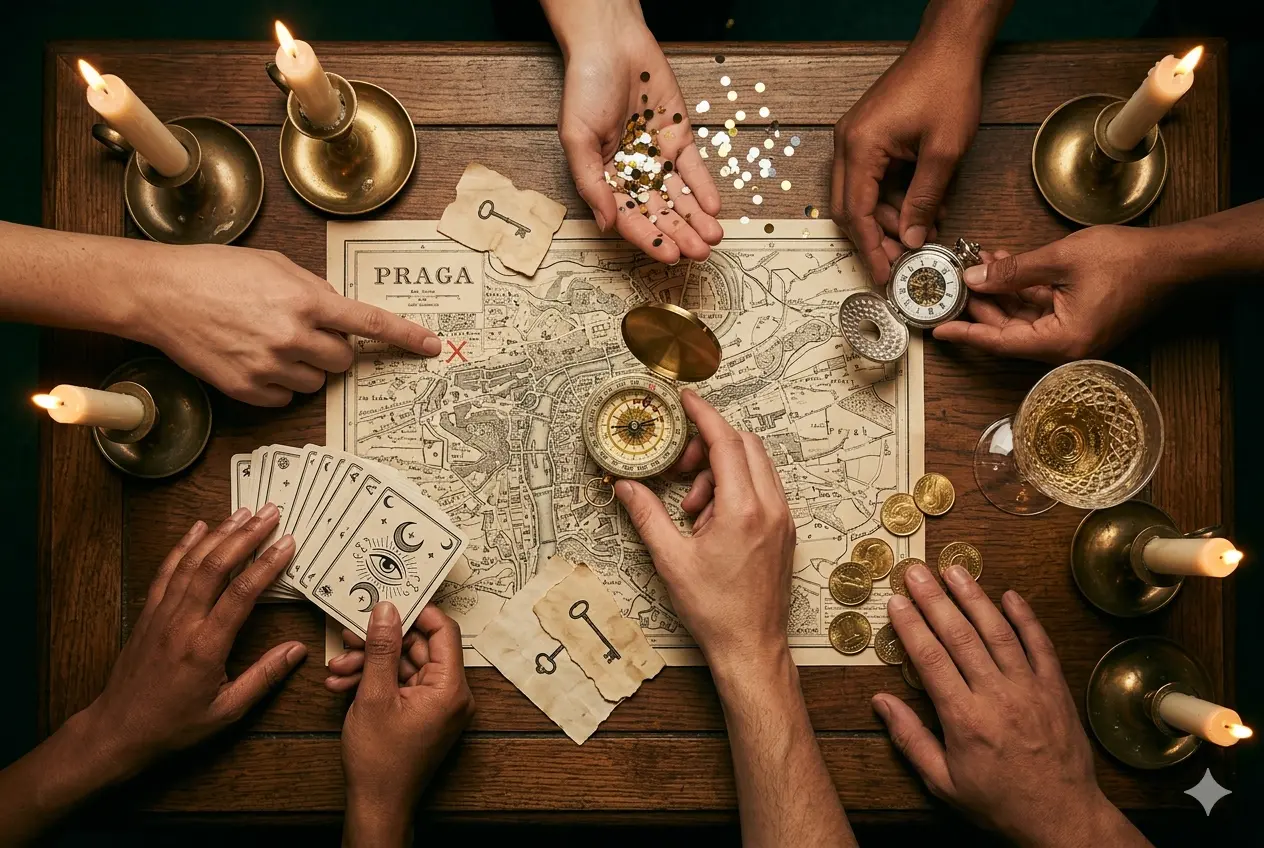 Компания друзей на мальчишнике в Праге — обложка статьи о креативных активностях